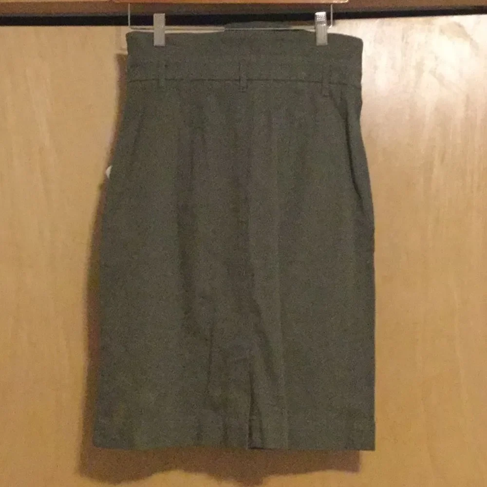 MAX MARA Virtus Zip Front Military Pencil Skirt - Picture 9 of 13